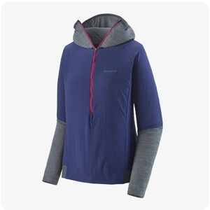 Patagonia Airshed Pro Pullover Jacket Navy/ Heather Gray Women’s Size Medium